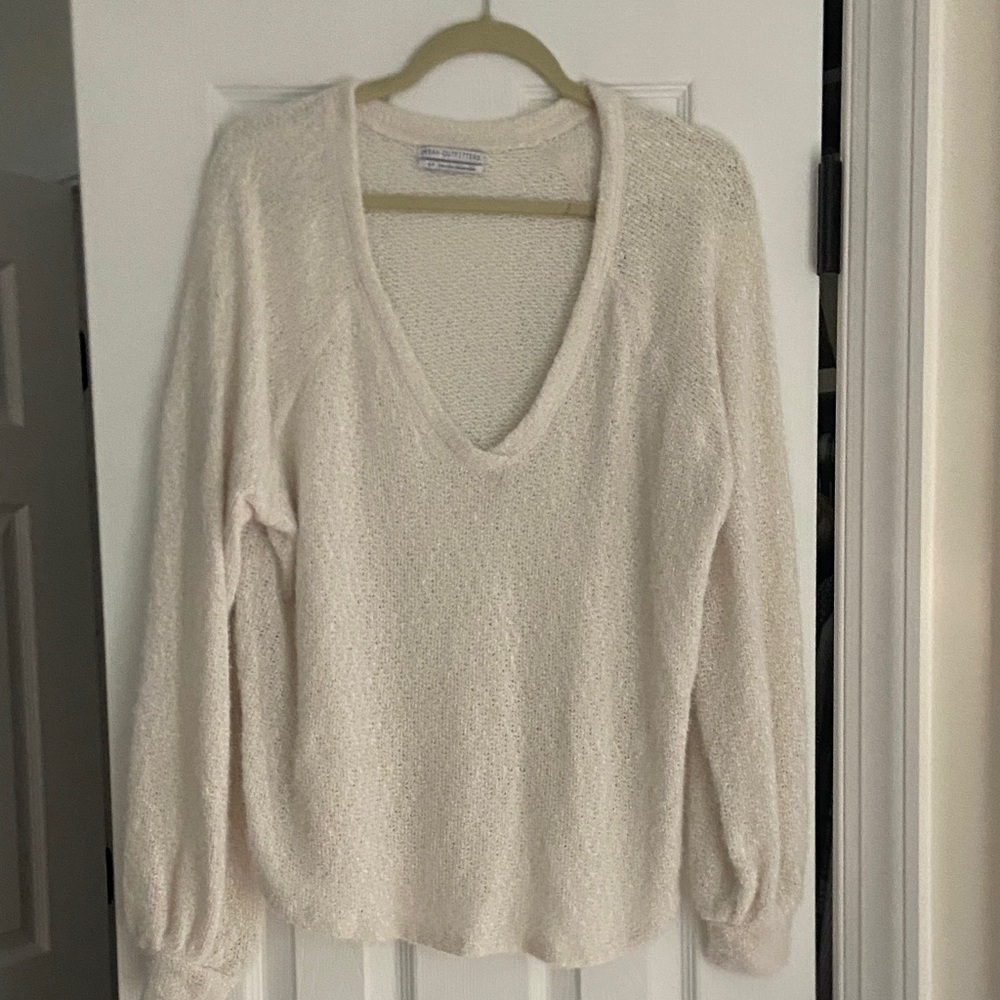 Urban Outfitters Soft Cream V-Neck Sweater